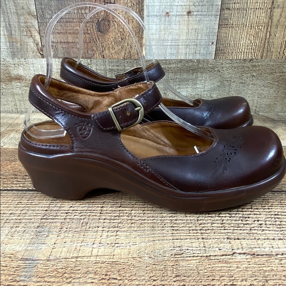 Ariat Shoes - Ariat Brown Leather Slingback Mary Jane Shoes